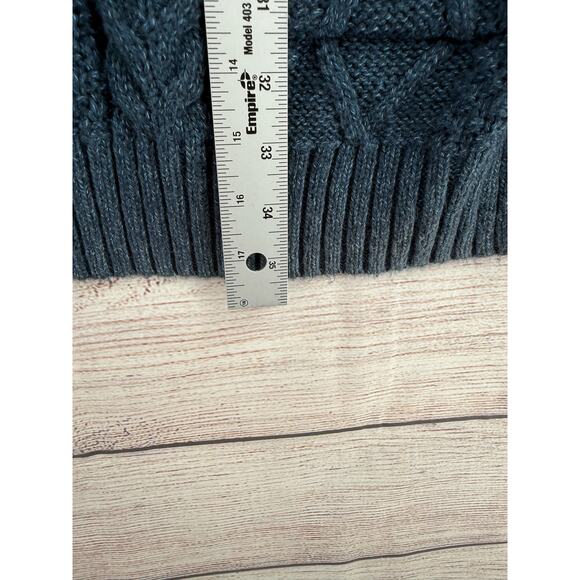 Oak Hill Cable Knit Button Down Cardigan Sweater Mens 2XL Heathered Blue NEW - Picture 7 of 7